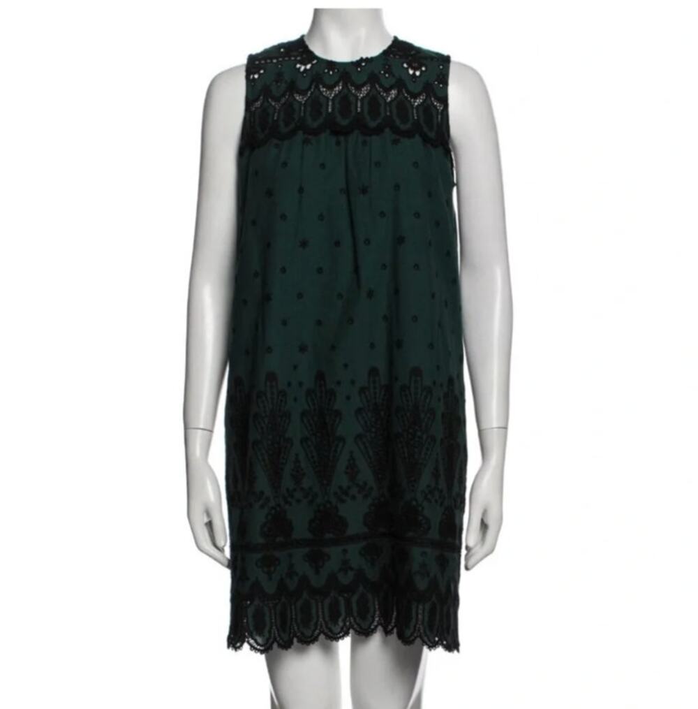 Sea New York Broderie Anglaise Embroidered Eyelet Scalloped Dress Size 8